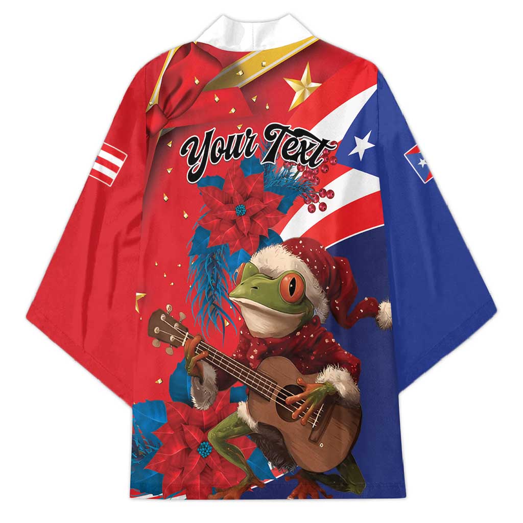 Personalized Puerto Rico Christmas Kimono Coqui Frog Playing Guitar - Wonder Print Shop