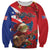 Personalized Puerto Rico Christmas Sweatshirt Coqui Frog Playing Guitar - Wonder Print Shop