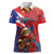 Personalized Puerto Rico Christmas Women Polo Shirt Coqui Frog Playing Guitar - Wonder Print Shop