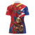 Personalized Puerto Rico Christmas Women Polo Shirt Coqui Frog Playing Guitar - Wonder Print Shop