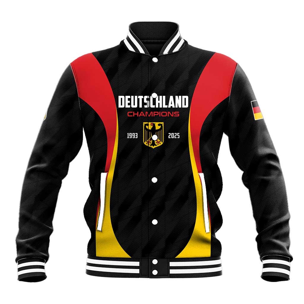 Custom Germany 2025 Champions Basketball Black Baseball Jacket - Wonder Print Shop