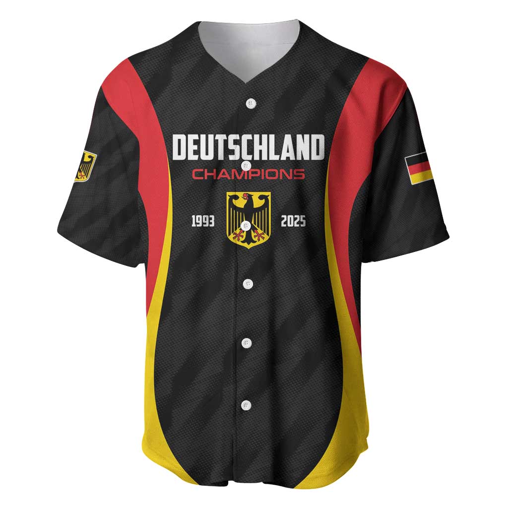 Custom Germany 2025 Champions Basketball Black Baseball Jersey - Wonder Print Shop