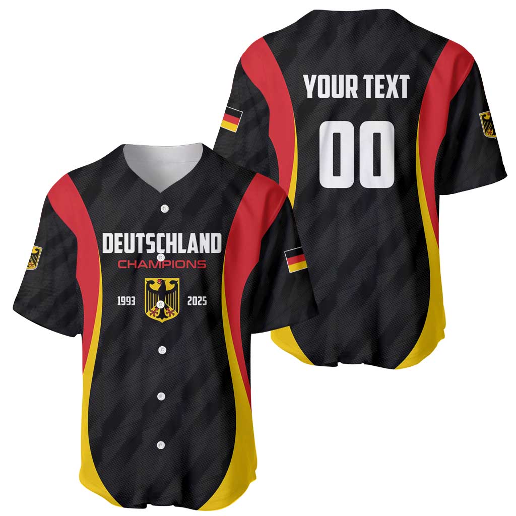 Custom Germany 2025 Champions Basketball Black Baseball Jersey - Wonder Print Shop