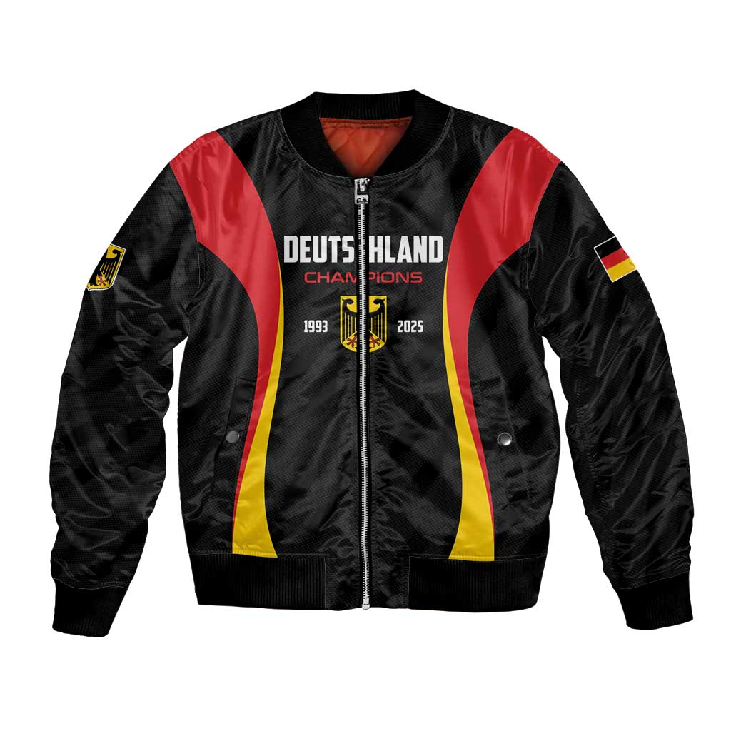 Custom Germany 2025 Champions Basketball Black Bomber Jacket - Wonder Print Shop