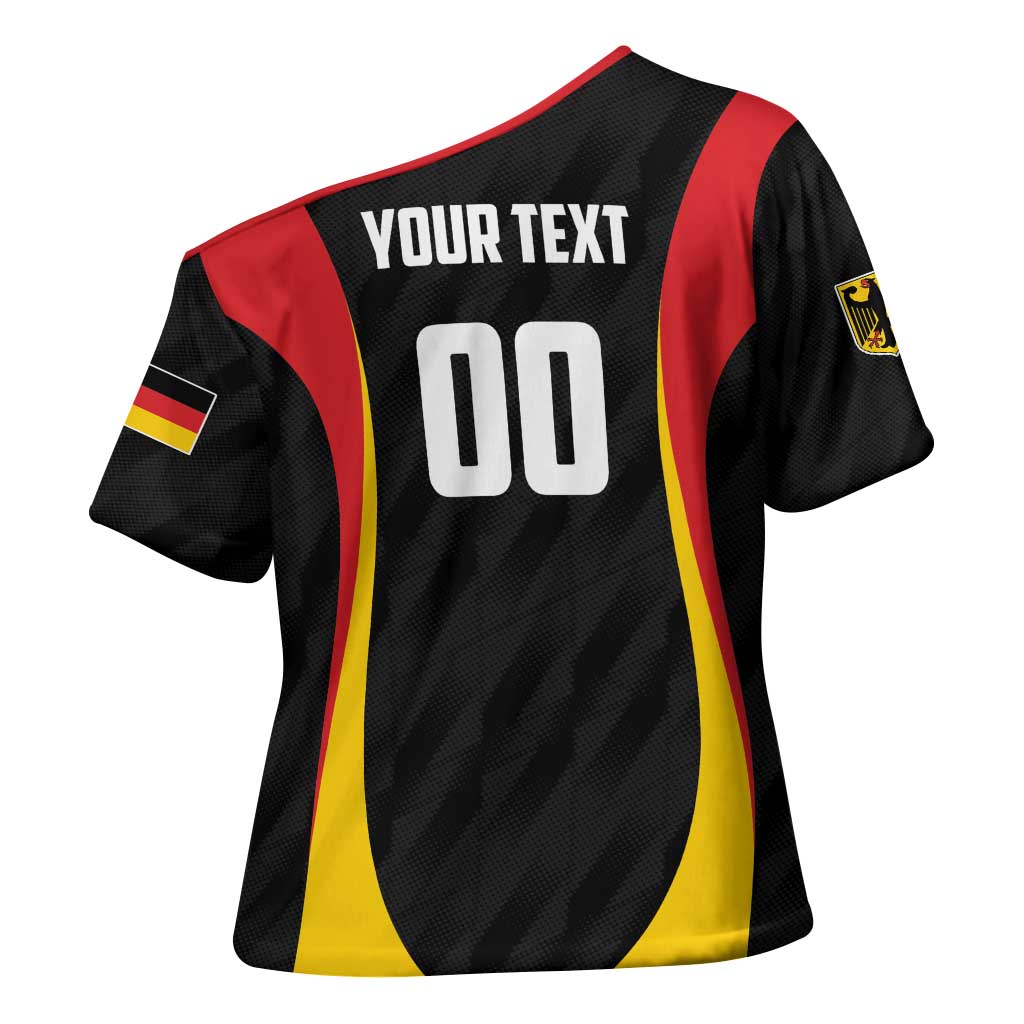 Custom Germany 2025 Champions Basketball Black Cross Shoulder Shirt - Wonder Print Shop