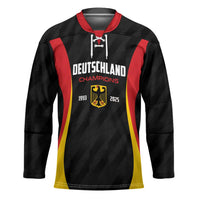 Custom Germany 2025 Champions Basketball Black Hockey Jersey - Wonder Print Shop