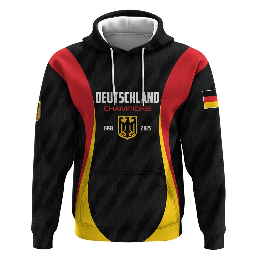 Custom Germany 2025 Champions Basketball Black Hoodie - Wonder Print Shop