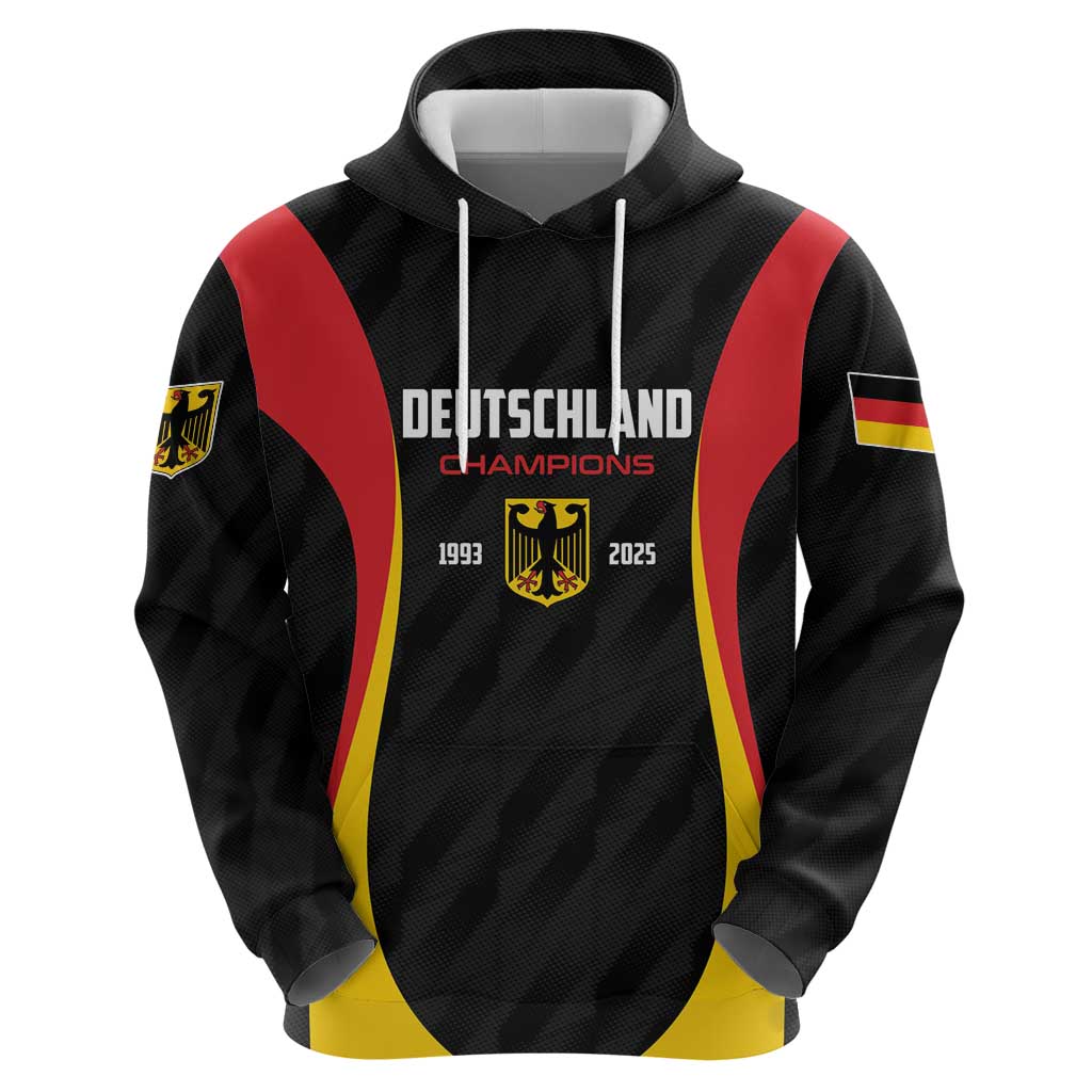 Custom Germany 2025 Champions Basketball Black Hoodie - Wonder Print Shop