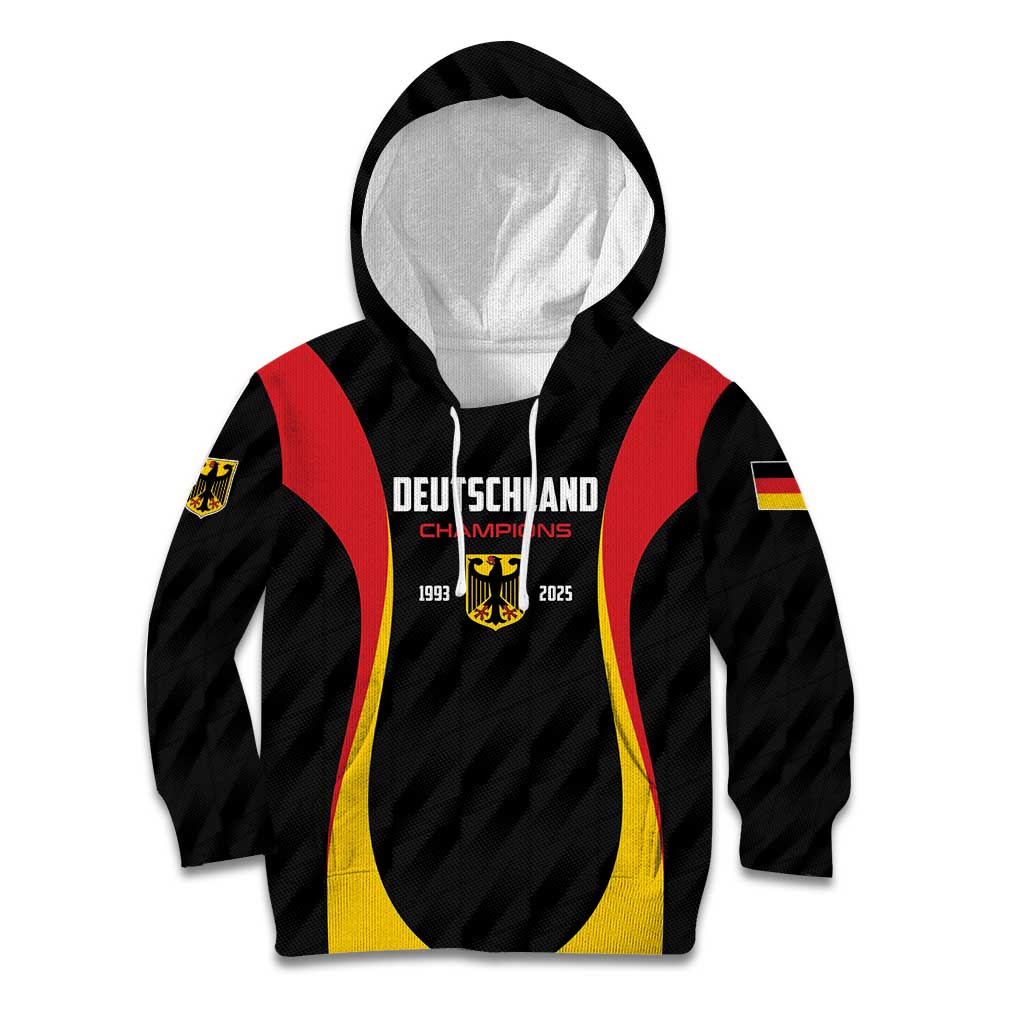 Custom Germany 2025 Champions Basketball Black Kid Hoodie - Wonder Print Shop