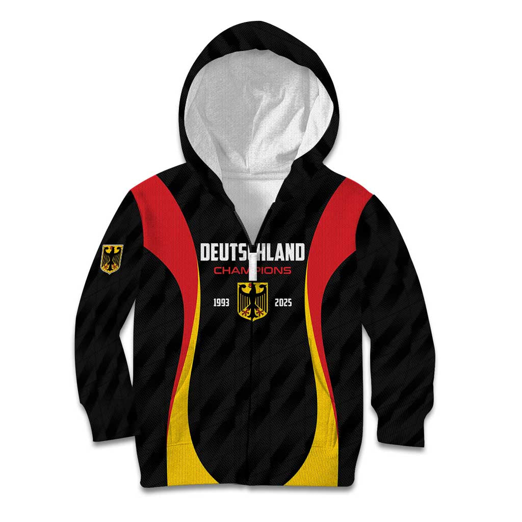 Custom Germany 2025 Champions Basketball Black Kid Hoodie - Wonder Print Shop