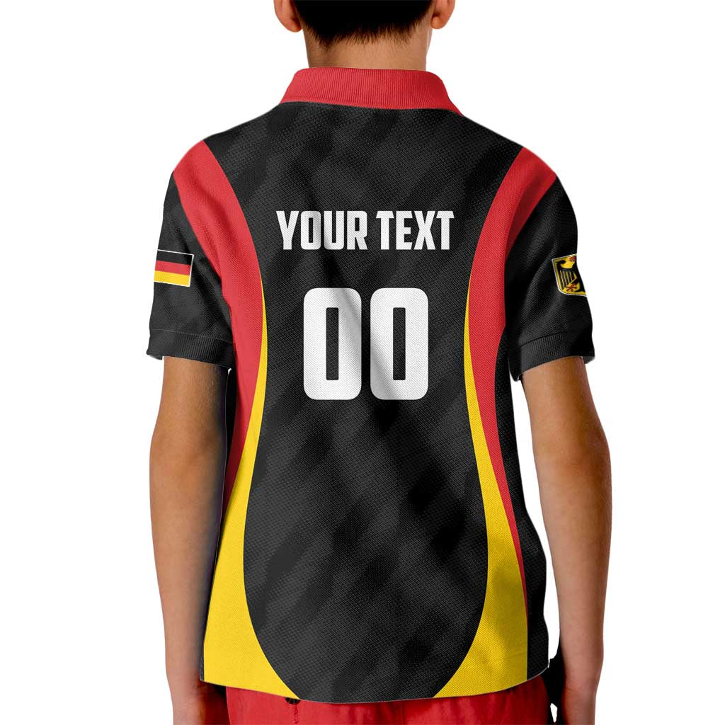 Custom Germany 2025 Champions Basketball Black Kid Polo Shirt - Wonder Print Shop