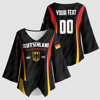 Custom Germany 2025 Champions Basketball Black Kimono Sleeve Blouse - Wonder Print Shop