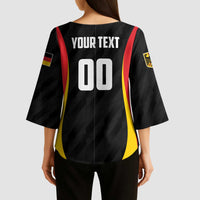 Custom Germany 2025 Champions Basketball Black Kimono Sleeve Blouse - Wonder Print Shop