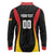 Custom Germany 2025 Champions Basketball Black Long Sleeve Polo Shirt - Wonder Print Shop