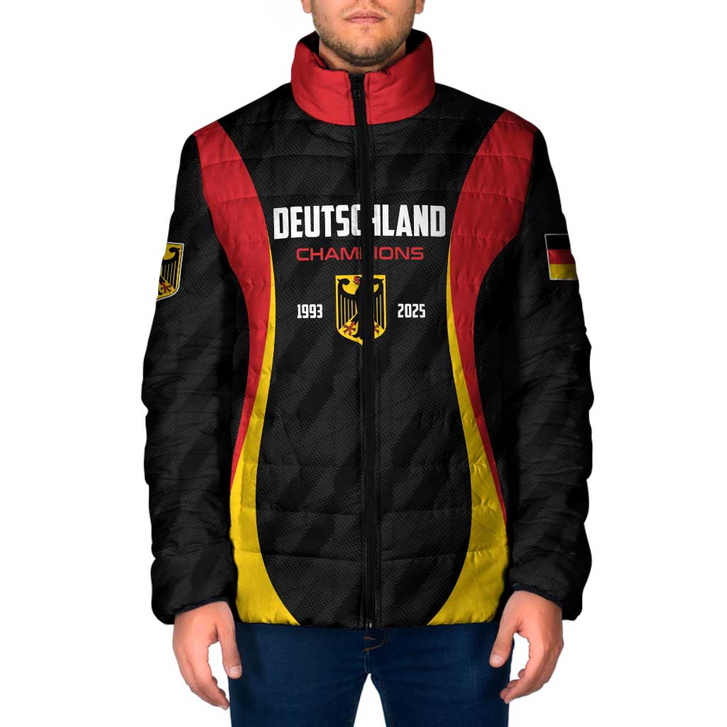Custom Germany 2025 Champions Basketball Black Padded Jacket - Wonder Print Shop