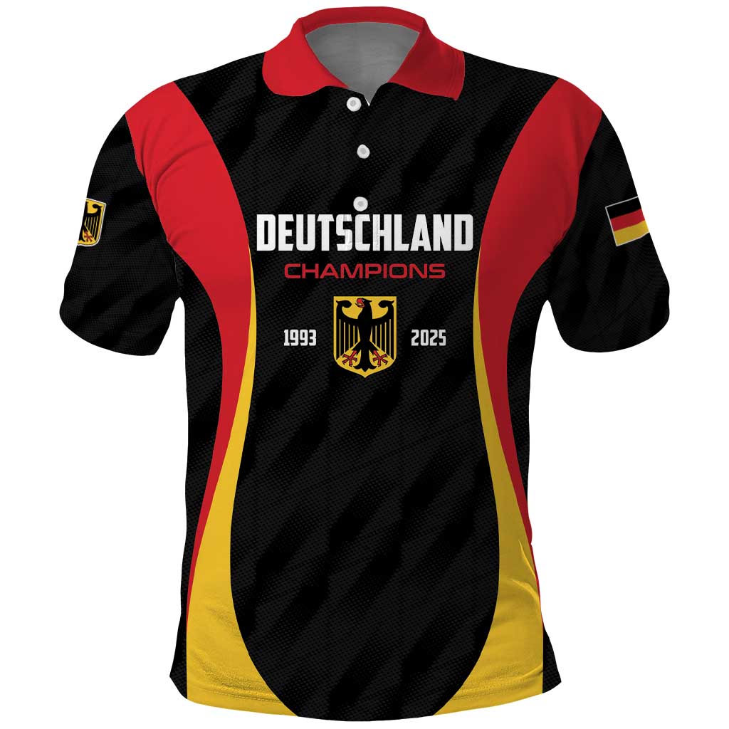 Custom Germany 2025 Champions Basketball Black Polo Shirt - Wonder Print Shop