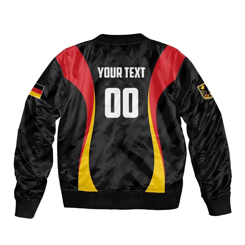Custom Germany 2025 Champions Basketball Black Sleeve Zip Bomber Jacket - Wonder Print Shop