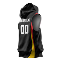 Custom Germany 2025 Champions Basketball Black Sleeveless Hoodie - Wonder Print Shop