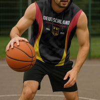Custom Germany 2025 Champions Basketball Black Sleeveless Hoodie - Wonder Print Shop