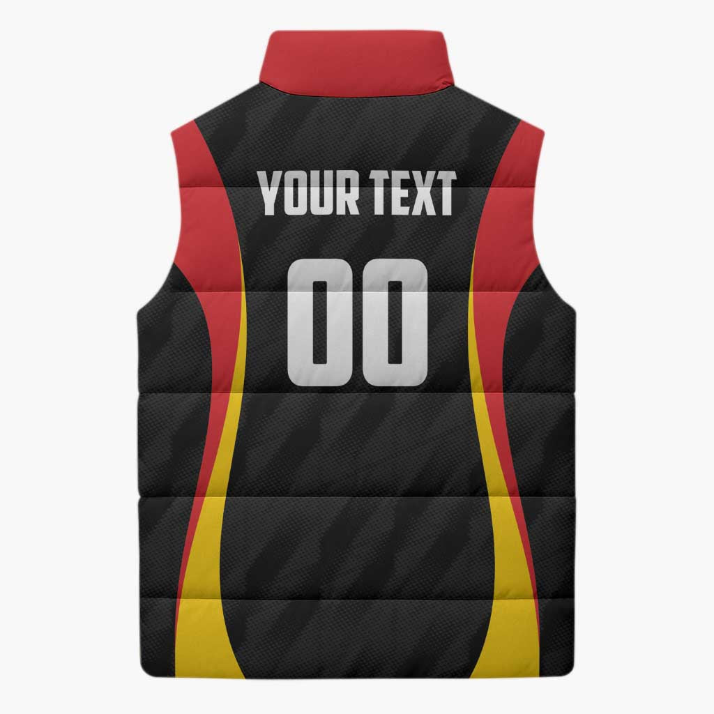 Custom Germany 2025 Champions Basketball Black Sleeveless Puffer Jacket - Wonder Print Shop