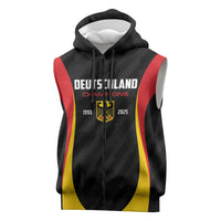 Custom Germany 2025 Champions Basketball Black Sleeveless Zip Hoodie - Wonder Print Shop