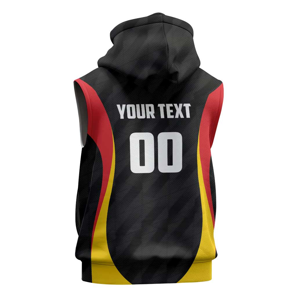 Custom Germany 2025 Champions Basketball Black Sleeveless Zip Hoodie - Wonder Print Shop