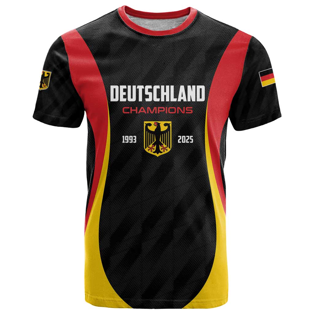 Custom Germany 2025 Champions Basketball Black T Shirt - Wonder Print Shop