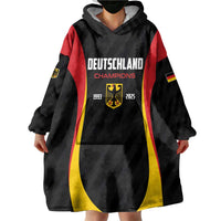 Custom Germany 2025 Champions Basketball Black Wearable Blanket Hoodie - Wonder Print Shop