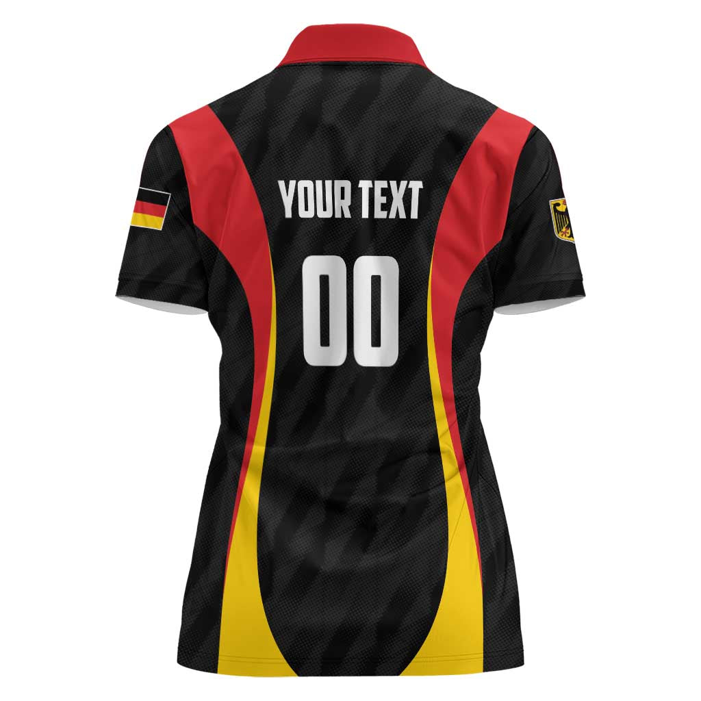 Custom Germany 2025 Champions Basketball Black Women Polo Shirt - Wonder Print Shop