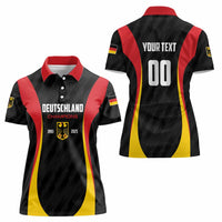 Custom Germany 2025 Champions Basketball Black Women Polo Shirt - Wonder Print Shop