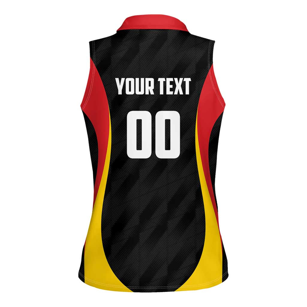 Custom Germany 2025 Champions Basketball Black Women Sleeveless Polo Shirt - Wonder Print Shop