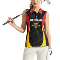 Custom Germany 2025 Champions Basketball Black Women Sleeveless Polo Shirt - Wonder Print Shop