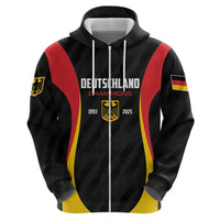 Custom Germany 2025 Champions Basketball Black Zip Hoodie - Wonder Print Shop