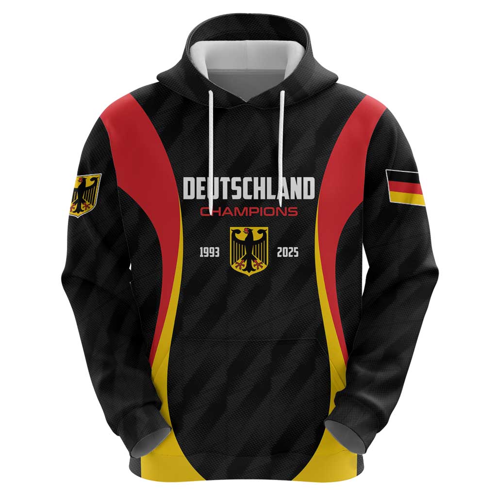 Custom Germany 2025 Champions Basketball Black Zip Hoodie - Wonder Print Shop