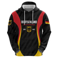 Custom Germany 2025 Champions Basketball Black Zip Hoodie - Wonder Print Shop