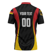 Custom Germany 2025 Champions Basketball Black Zipper Polo Shirt - Wonder Print Shop