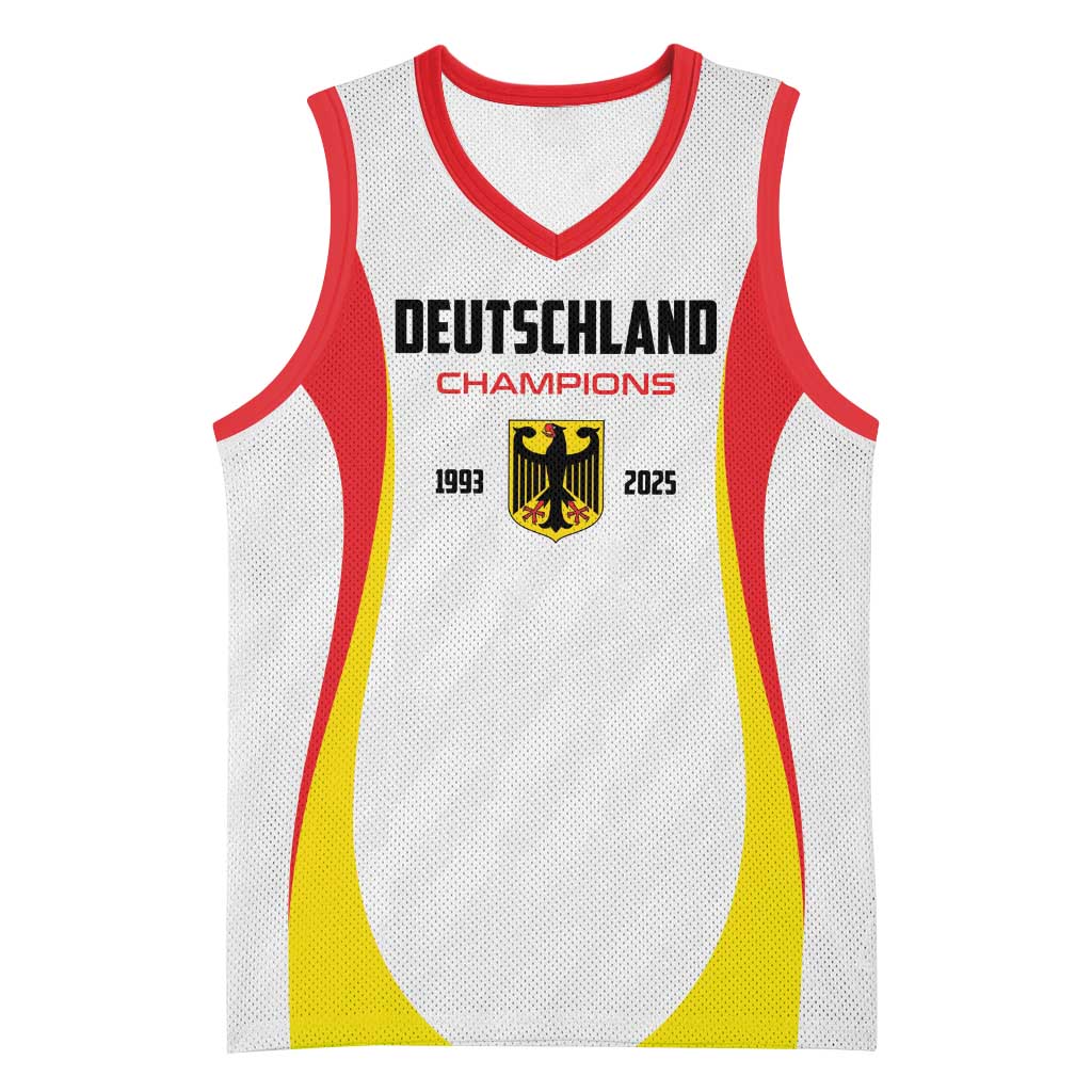 Custom Germany 2025 Champions Basketball White Basketball Jersey - Wonder Print Shop