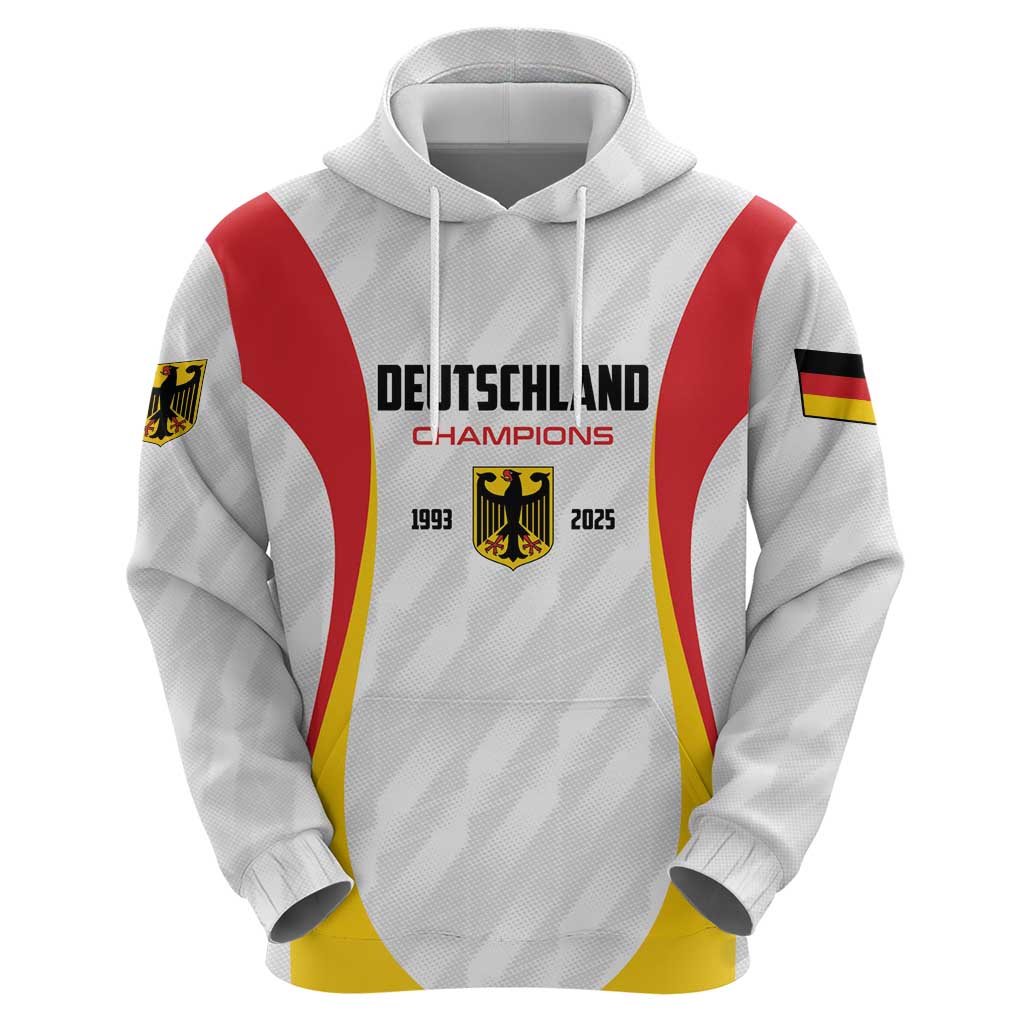 Custom Germany 2025 Champions Basketball White Hoodie - Wonder Print Shop