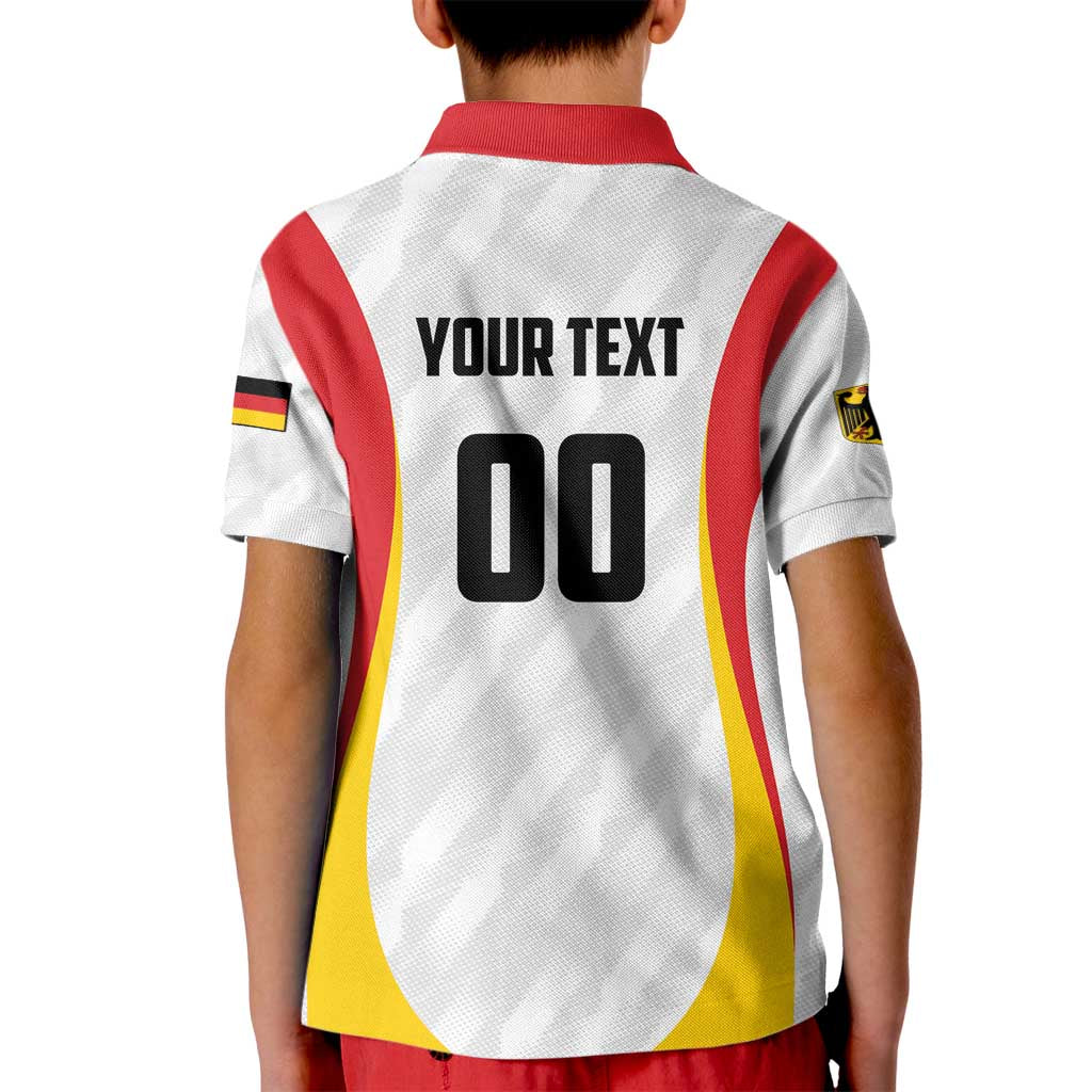 Custom Germany 2025 Champions Basketball White Kid Polo Shirt - Wonder Print Shop