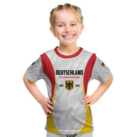 Custom Germany 2025 Champions Basketball White Kid T Shirt - Wonder Print Shop