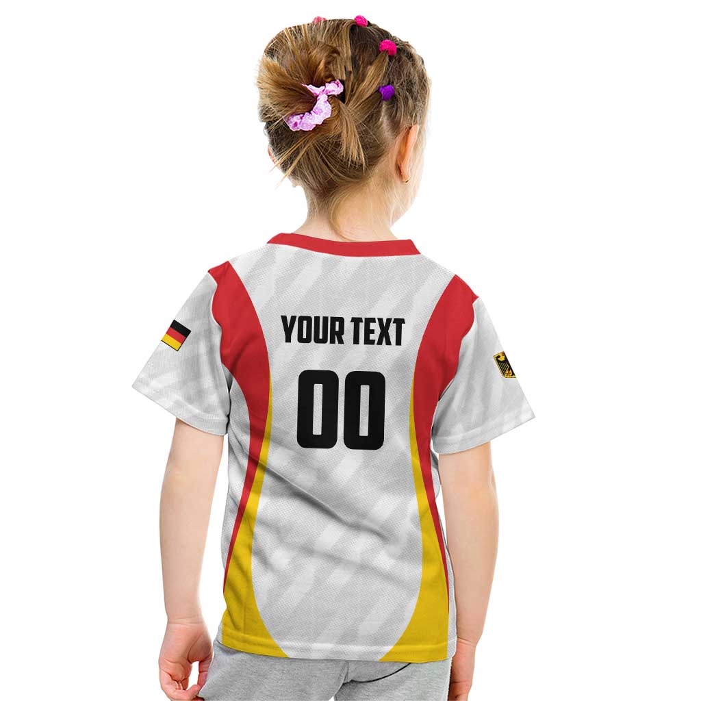 Custom Germany 2025 Champions Basketball White Kid T Shirt - Wonder Print Shop