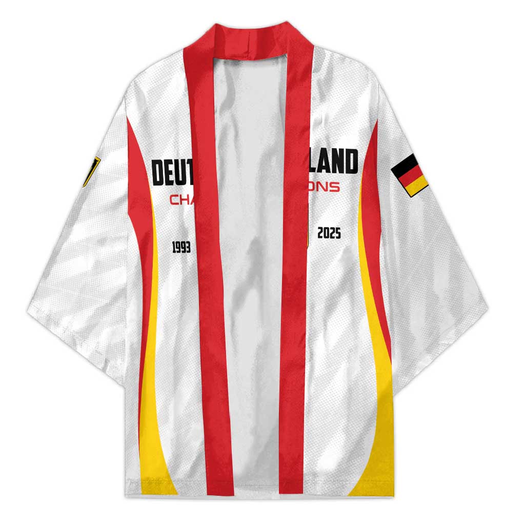 Custom Germany 2025 Champions Basketball White Kimono - Wonder Print Shop
