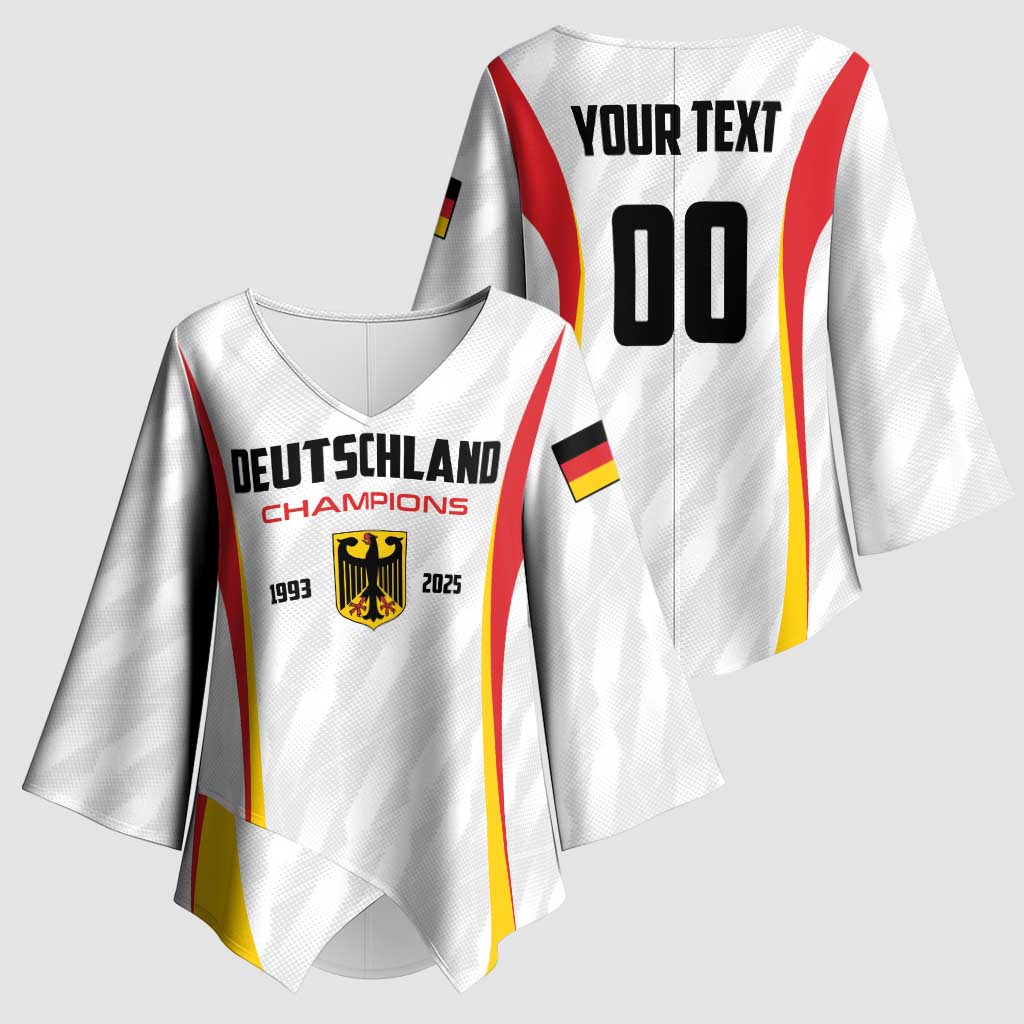 Custom Germany 2025 Champions Basketball White Kimono Sleeve Blouse - Wonder Print Shop
