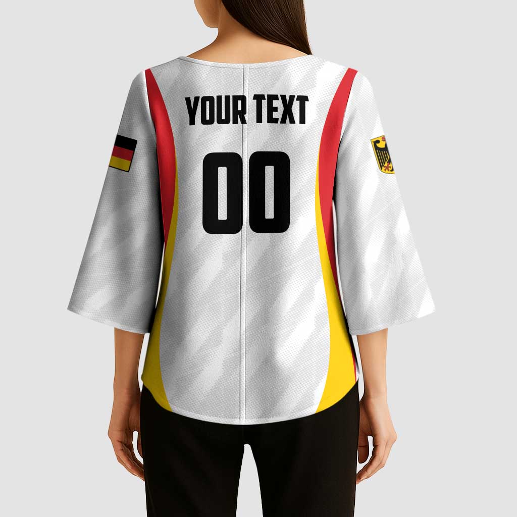 Custom Germany 2025 Champions Basketball White Kimono Sleeve Blouse - Wonder Print Shop