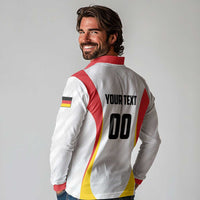Custom Germany 2025 Champions Basketball White Long Sleeve Polo Shirt - Wonder Print Shop