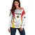 Custom Germany 2025 Champions Basketball White Off Shoulder Sweater - Wonder Print Shop