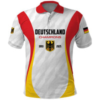 Custom Germany 2025 Champions Basketball White Polo Shirt - Wonder Print Shop