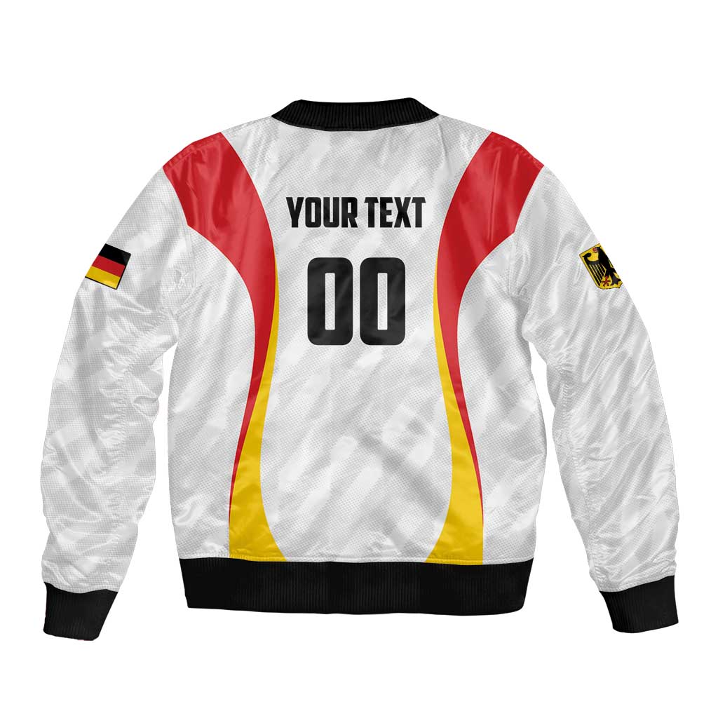 Custom Germany 2025 Champions Basketball White Sleeve Zip Bomber Jacket - Wonder Print Shop