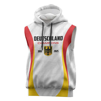Custom Germany 2025 Champions Basketball White Sleeveless Hoodie - Wonder Print Shop