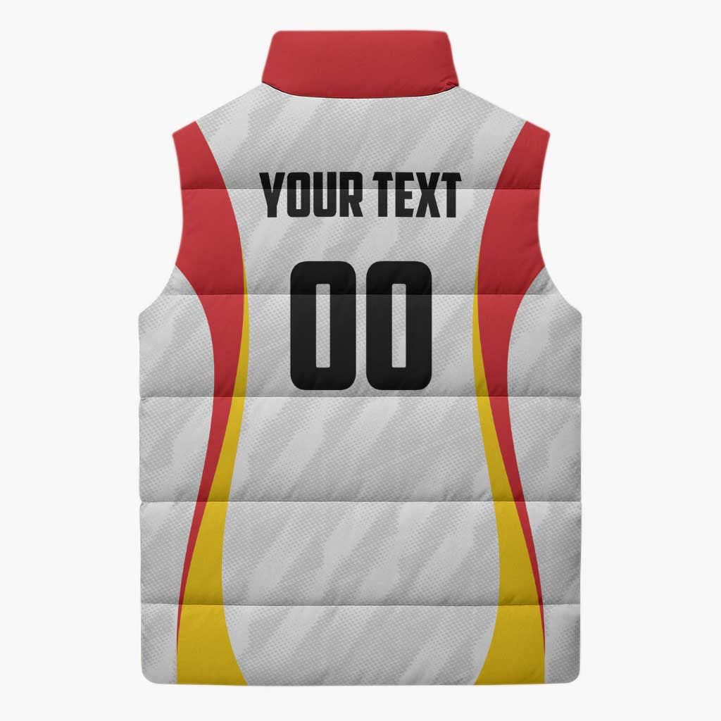 Custom Germany 2025 Champions Basketball White Sleeveless Puffer Jacket - Wonder Print Shop